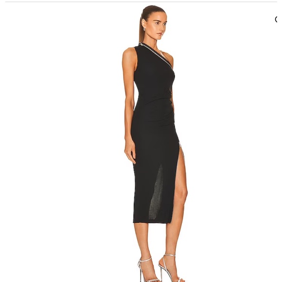 NWT! Stunning Helmut Lang Asymmetric Zip Dress - Picture 3 of 9